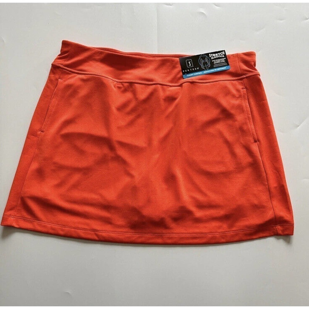 👉 PGA Tour Size XXL Women’s Stretch Elastic Solid Color Orange Tummy Control…